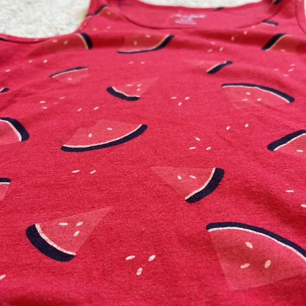 Cat & Jack Girls Red Watermelon Print Tank Top Size Medium 7/8
